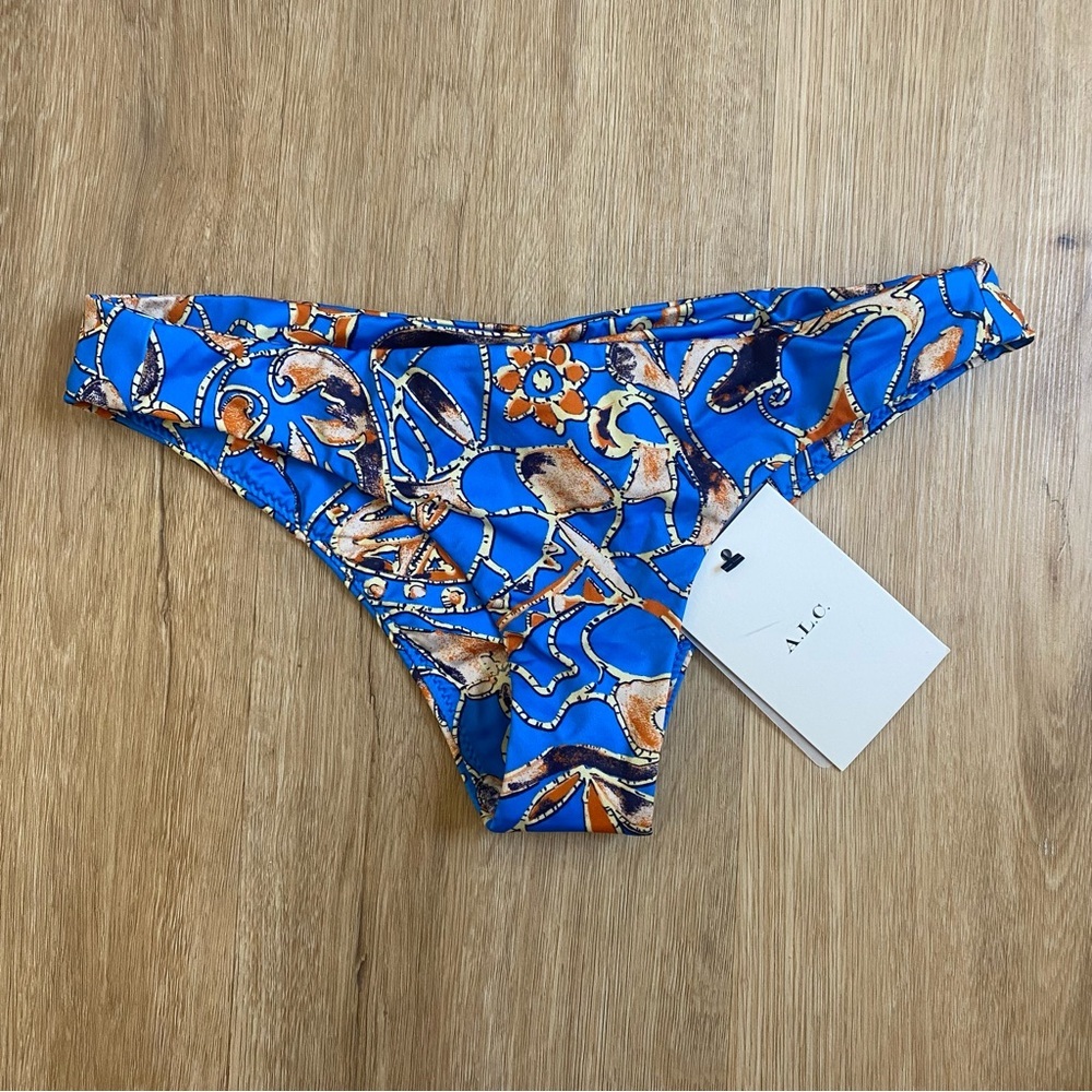 A.L.C. Amina Bikini Bottom in Blue Sea Multicolor